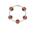 Red Carnelian Skull Bracelet