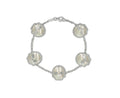 White Mother Of Pearl Skull Bracelet